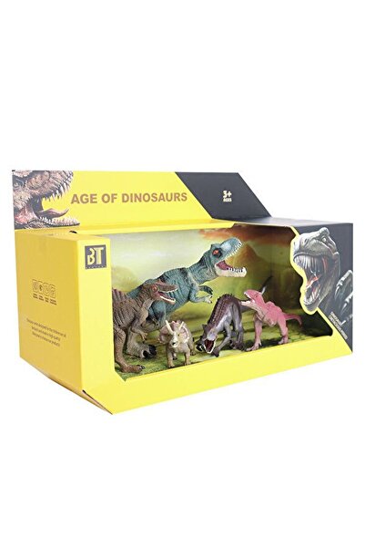 PopŞeker 5 Dinozor Figürlü Dinozorların Dünyası Oyun Seti: Jurassic Macera Ev...