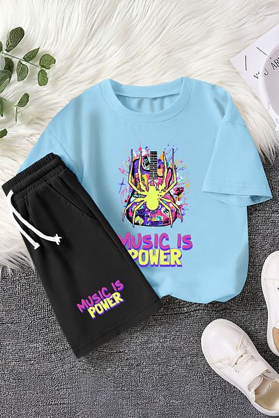 MYADA Premium Music is Power Set de 2 copii cu imprimeu păianjen scris 23008