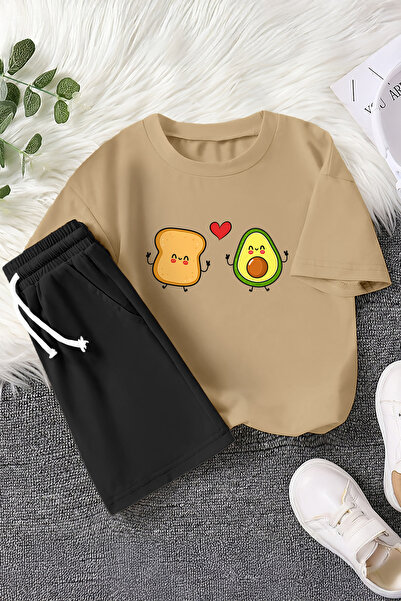 MYADA New Season Avocado And Characters Printed Παιδικό Σετ 2 τεμαχίων 23468