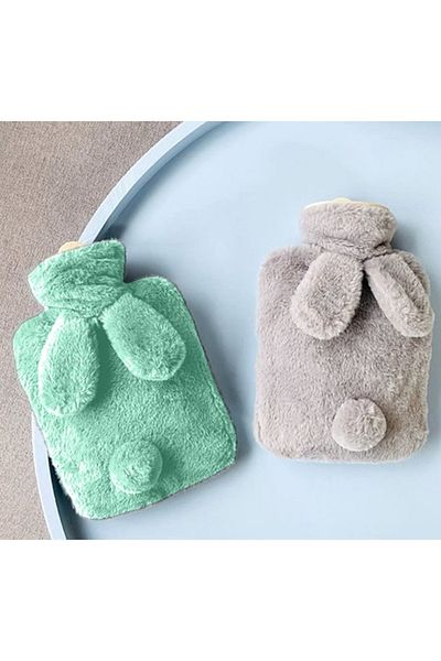 SB SizinBazar Green Color Plush Pouch Detachable Hot Water Bag Cover Washable 2 Lt (Case Only)