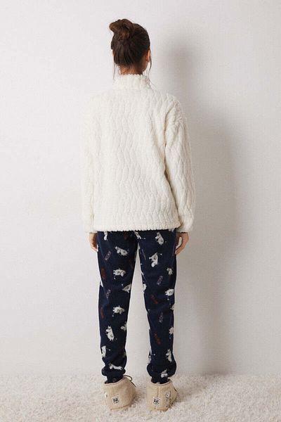 Women'secret Fleece faux shearling long pyjamas