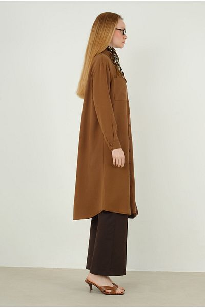 HEQA Robadan Pocketed Shirt Dark Mango