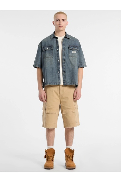 Guess GO BOXY DENIM SS SHIRT Erkek Mavi Gömlek M5GH83D5OUA-FZMD
