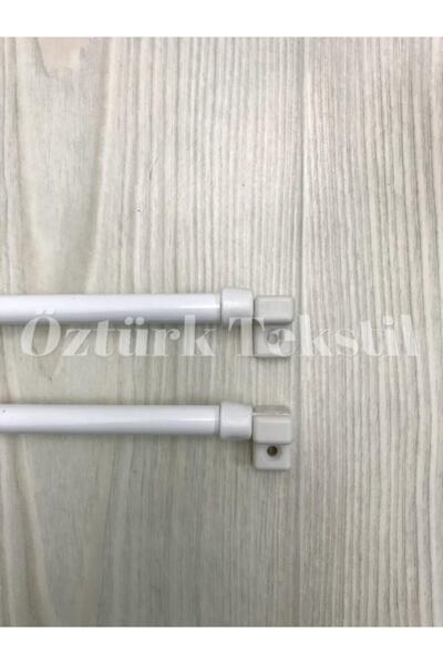 öztürk tekstil Beyaz Briz Perde Çubuğu (KELEBEK PERDE ÇUBUĞU) 30-50cm