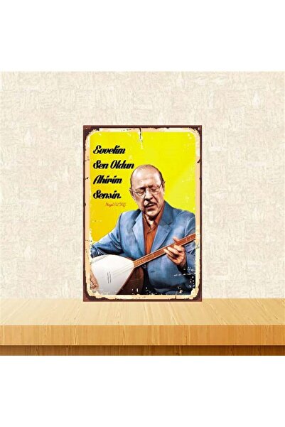 Formerly You Are the Pastor You Are the Pastor Neşet Ertaş 20-30 cm Retro Wooden Poster