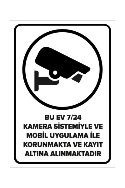 MIGNATIS Sac Malzeme 25x35cm Bu Ev 7/24 Kamera Sistemiyle Kayıt Altına Alınma...