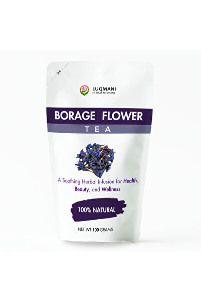 LUQMAN شاي زهرة لسان الثور ١٠٠ غرام | ٧٠ كوبًا، لعلاج الحمى والسعال والاكتئاب