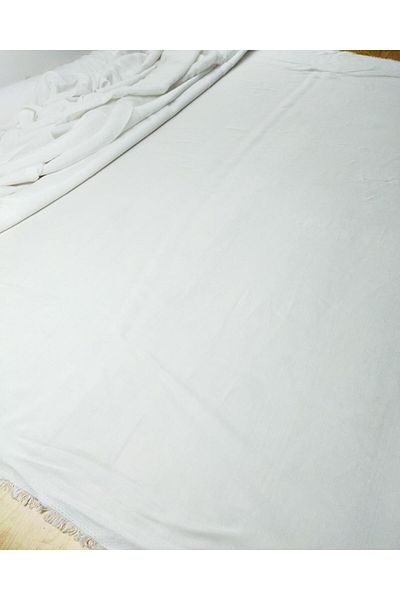 Kumaş Parça Ayrobin-like 150 cm Thin Draped White Woven Trousers