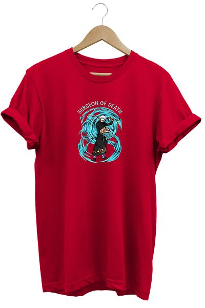 remonz One Piece Law Short Sleeve Cotton Crew Neck T-Shirt