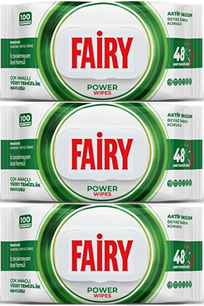 Fairy Yüzey Temizlik Havlusu 100 Yaprak Aktif Oksijen - Beyaz Sabun - Karbona...