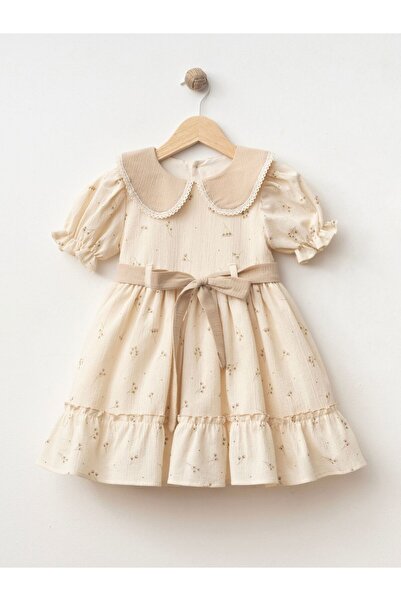 Cherrys Bebek Pamuk Krınkıl Lale Kız Çocuk Elbise