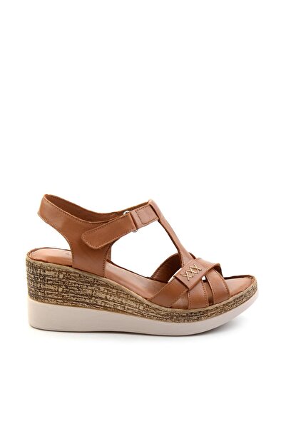 Bambi Taba Leather Kadın Sandalet K05552600003