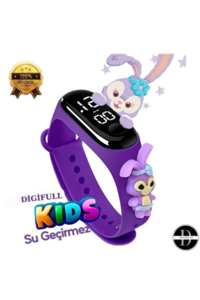 Genel Markalar Digifull Su Geçirmez Dijital Çocuk Saati Tavşan Fiğürlü