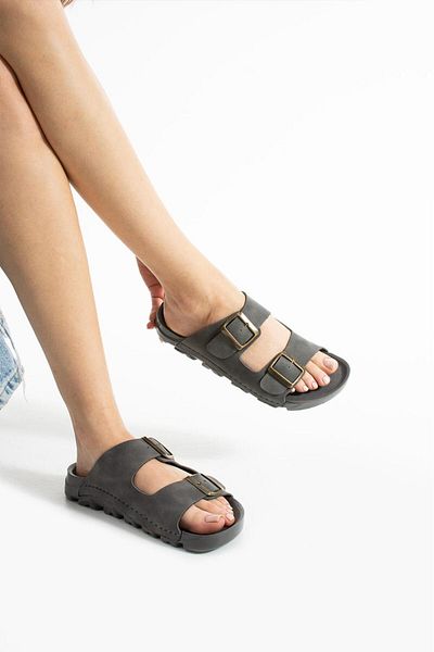 RedPlay Stylish Unisex Slippers Summer Adjustable Double Buckle Comfortable Lightweight Sole Stitched Slippers