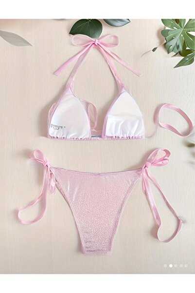 MİXED Seksi Polyester Yüksek Esneklikli Düz Renk Kolsuz Bikini Setleri, Konvansiyonel Alt, Örgü Kumaş,