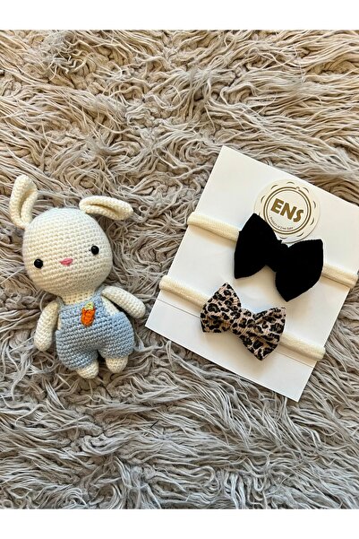 enes baby 2 li paket esnek lastik renkli bandana seti