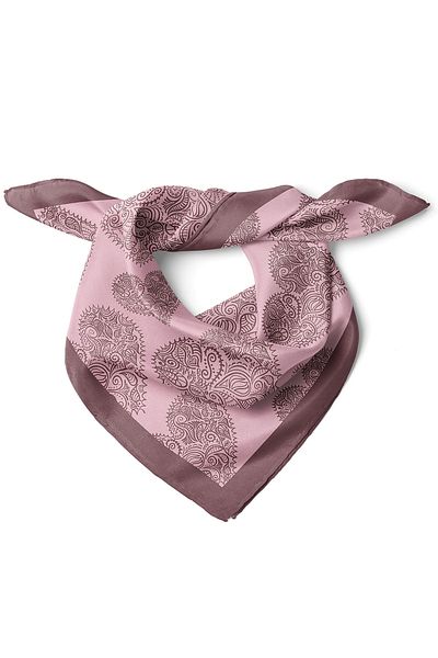 nehir eşarp Heart Patterned Valentine's Day Special Scarf Bandana 50X50 cm