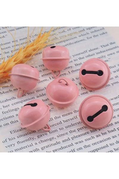OZN AKSESUAR Pink Color Handle Bell, Bell, Leash Bell, Amigurumi Bell 20 mm (20 Pieces)