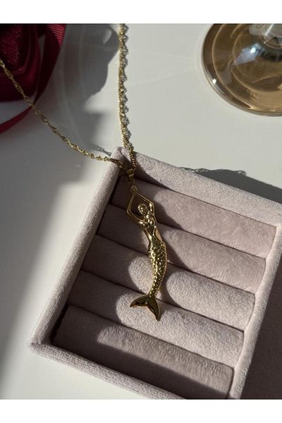 AŞIK ACCESSORIES Stainless Steel Mermaid Necklace