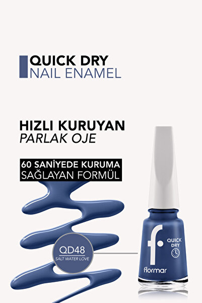 Flormar Hızlı Kuruyan Parlak Oje- Quick Dry Nail E.-  QD48 Salt Water Love- 8682536040600