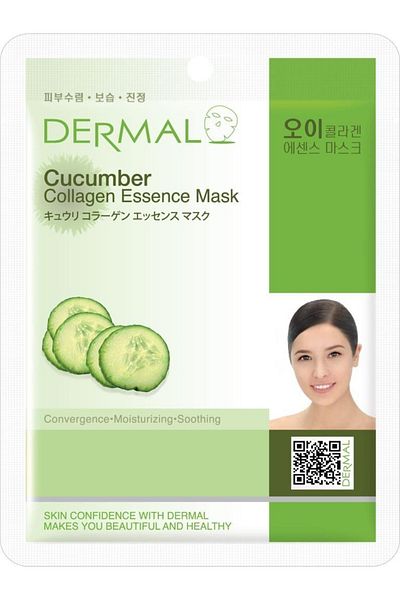 Dermal Moisturizing and Smoothing Cucumber Extract Collagen Mask 23 Gr