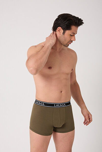 LAUMA Cotton Flexible Lycra Khaki Men's Boxers 3 Pack