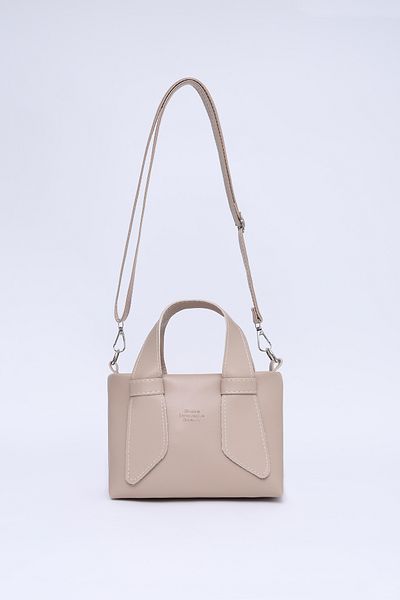 SHAKA Geantă Mink SHK60 din piele artificială, cu un singur compartiment, cu mâner dublu și geantă de umăr în cruce L:14 L:21 L:8 cm