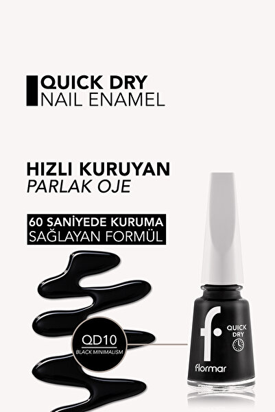 Flormar Quick Dry Hızlı Kuruyan İnce Yapılı & Parlak Bitişli Oje