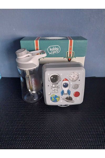 HeiN Hobby Life School Lunch Set Water Bottle and Patterned Lunch Box