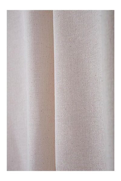 Demirhan Perde Natural Cotton Linen Buldan Handwork Plain Linen Bohemian Sunshade Curtain