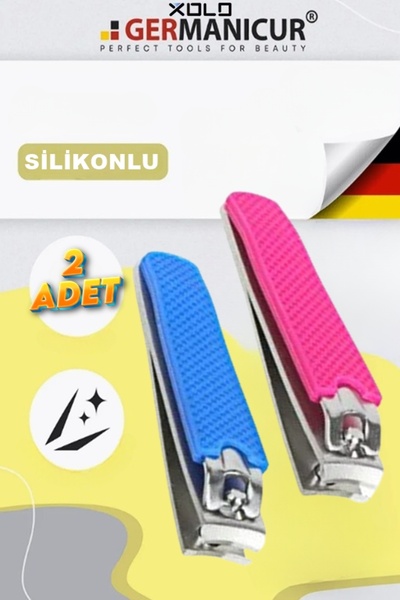 xolo 2 Adet Silikonlu Tırnak Makası Orta Boy Medium El Ayak Çıt Çıt Makas Mak...