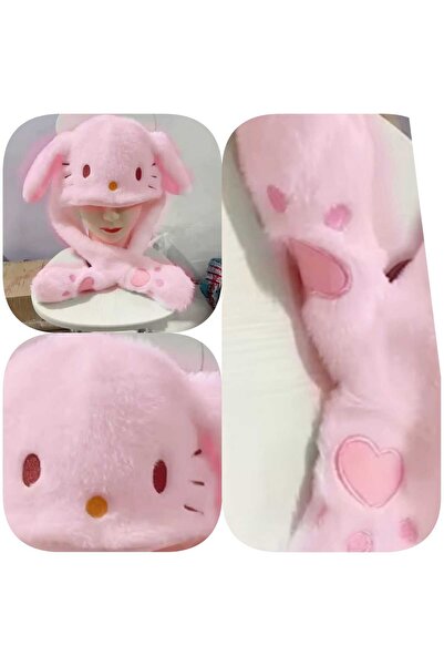 admay Kulakları Hareket Eden Sevimli Şapka Peluş Oyuncak 50 CM