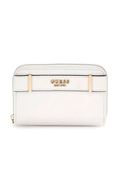 Guess Women's White Anadela Medium Size Zippered Wallet