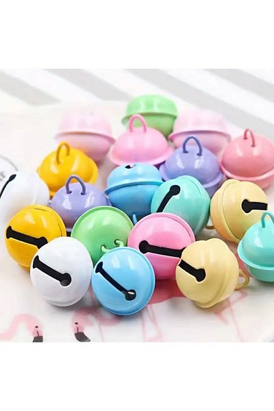 OZN AKSESUAR Powder Color Handle Bell, Bell, Leash Bell, Amigurumi Bell 20 mm (20 Pieces)
