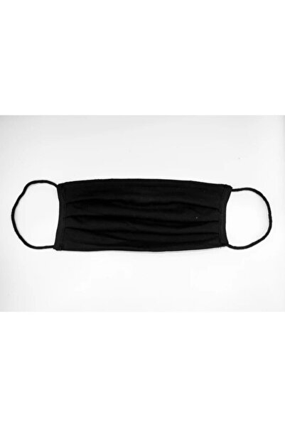 SB 4 Adet Çift Katlı Yıkanabilir Kumaş Maske - Siyah