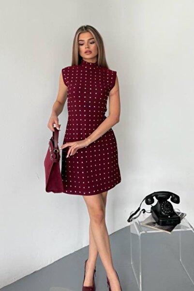 Ded COLLECTION Women's Jewelled Fabric Dress