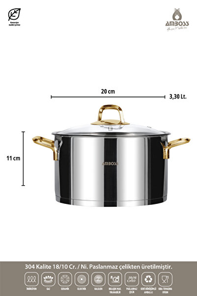 Amboss Diamond 18 Piece Stainless Steel Gold Dowry Set