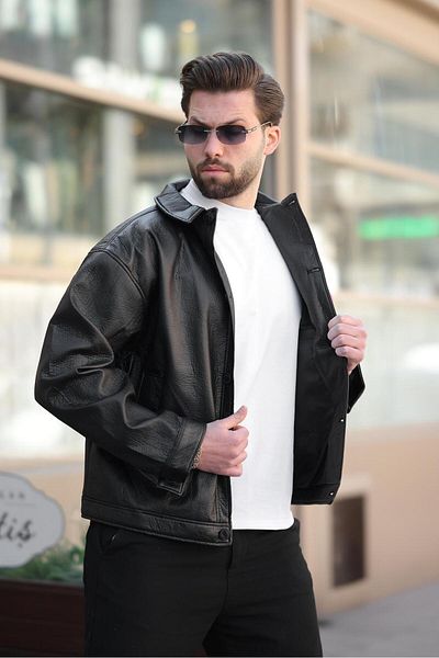 Helen Goods мъжко кожено яке с голям размер