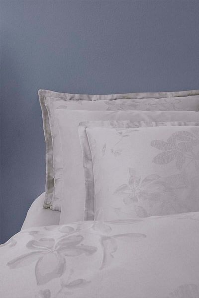 Altınbaşak Perle Jacquard Satin Double Duvet Cover Set Gray (6 Pieces)