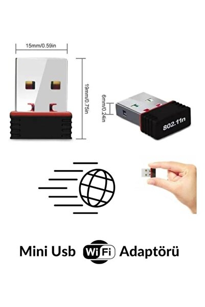 SANEC Usb Wifi Adaptörü Kablosuz Wifi İnternet Alıcı Ağ Kartı Masaüstü Bilgisayar Pc 300 Mbps 802.11n