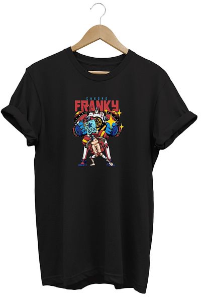 remonz Μπλουζάκι One Piece Franky με κοντό μανίκι από βαμβακερό λαιμόκοψη