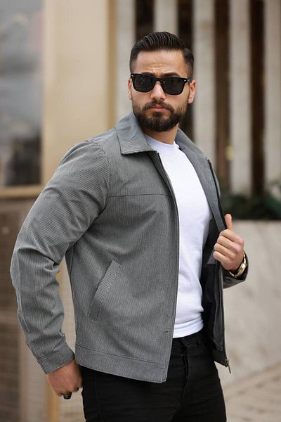 LUMAST Very Light Thin Seersucker Textured Wrinkled Sandvat Anti-Sweat Old Money Style Polo down Lined Jacket