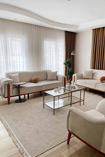 Naar Halı Delhi 3008 Düz Bukleli Mutfak Halısı Salon Halısı Kesme Makine Halı