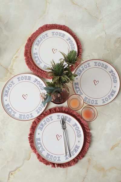 Keramika Enjoy Your Food Nordic Serving Plate 28 cm 4 Pieces 22973