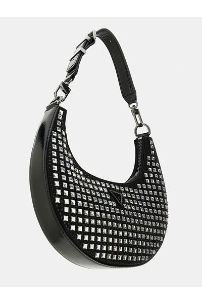 Guess Lua Small Hobo Women's Black Shoulder Bag Hwım9205010-Bla