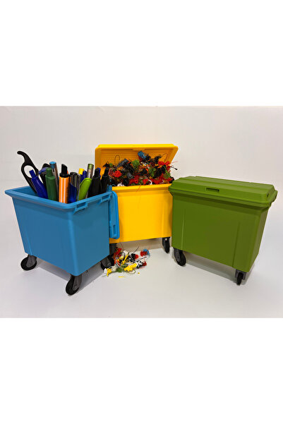 Xeir Decoration Mini Çöp Konteyneri Kalemlik ve Organizer Renkli Tasarım, Çok...