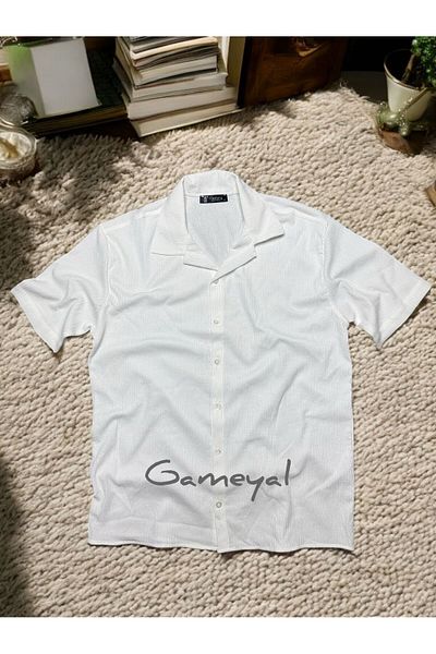Gameyal Men's Seasonal Loose Linen Wrapped Shirt