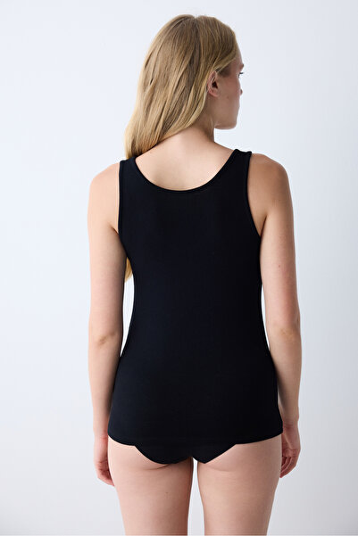 Penti Wool Yünlü Siyah Atlet