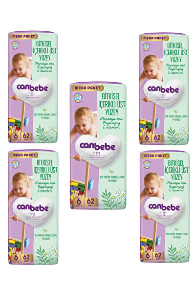 Canbebe Bebek Bezi 6 Numara 310'lu