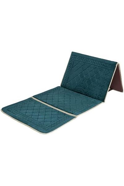 Grandpa's Islamic Prayer Rug with Back Support, Foldable Meditation Chair